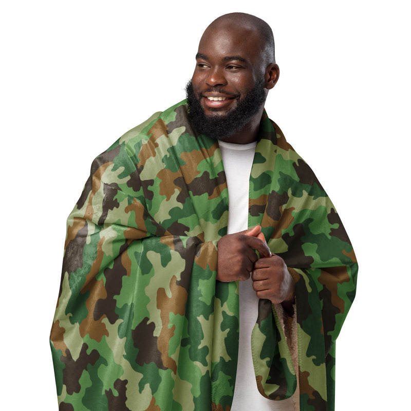 Oak Leaf Serbian Woodland CAMO Sherpa Blanket