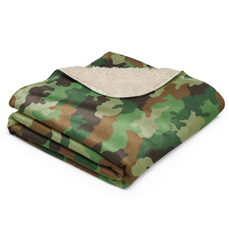 Oak Leaf Serbian Woodland CAMO Sherpa Blanket