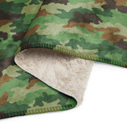 Oak Leaf Serbian Woodland CAMO Sherpa Blanket