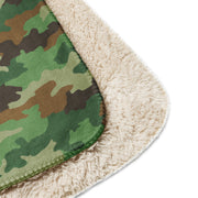 Oak Leaf Serbian Woodland CAMO Sherpa Blanket