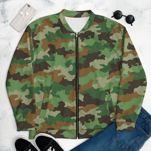 Oak Leaf Serbian Woodland CAMO Unisex Bomber Jacket - XS