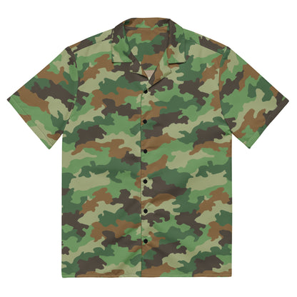Serbian Oak Leaf Woodland CAMO Unisex button shirt - 2XS - Button Shirts