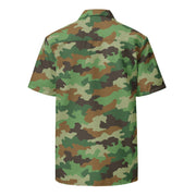 Oak Leaf Serbian Woodland CAMO Unisex Short-Sleeve Button Shirt - Button-Up