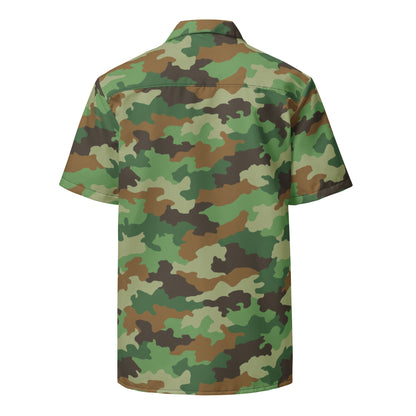 Serbian Oak Leaf Woodland CAMO Unisex button shirt - Button Shirts