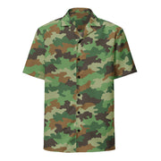 Oak Leaf Serbian Woodland CAMO Unisex Short-Sleeve Button Shirt - Button-Up