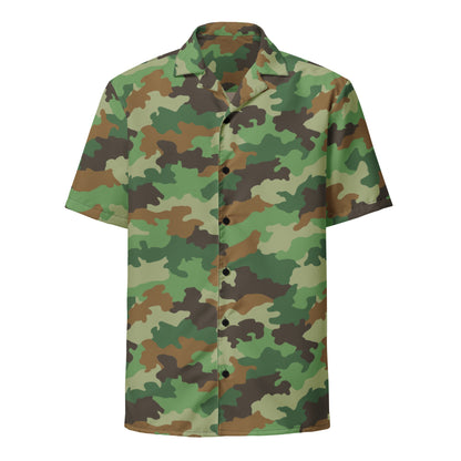 Serbian Oak Leaf Woodland CAMO Unisex button shirt - Button Shirts