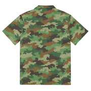 Oak Leaf Serbian Woodland CAMO Unisex Short-Sleeve Button Shirt - Button-Up