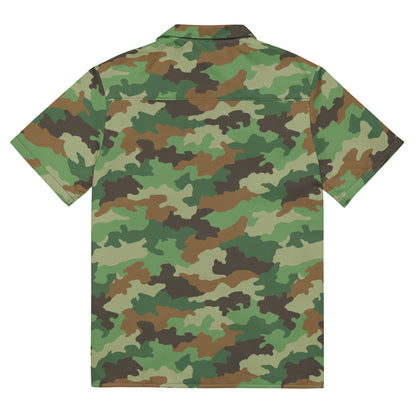 Serbian Oak Leaf Woodland CAMO Unisex button shirt - Button Shirts