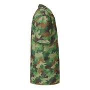Oak Leaf Serbian Woodland CAMO Unisex Short-Sleeve Button Shirt - Button-Up