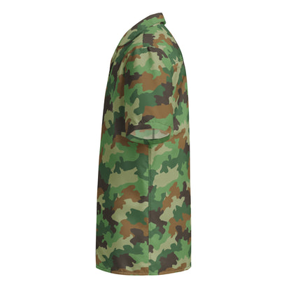 Serbian Oak Leaf Woodland CAMO Unisex button shirt - Button Shirts