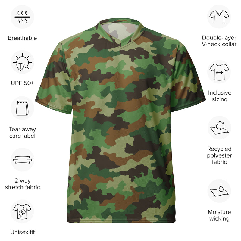 Oak Leaf Serbian Woodland CAMO Unisex Sports Jersey