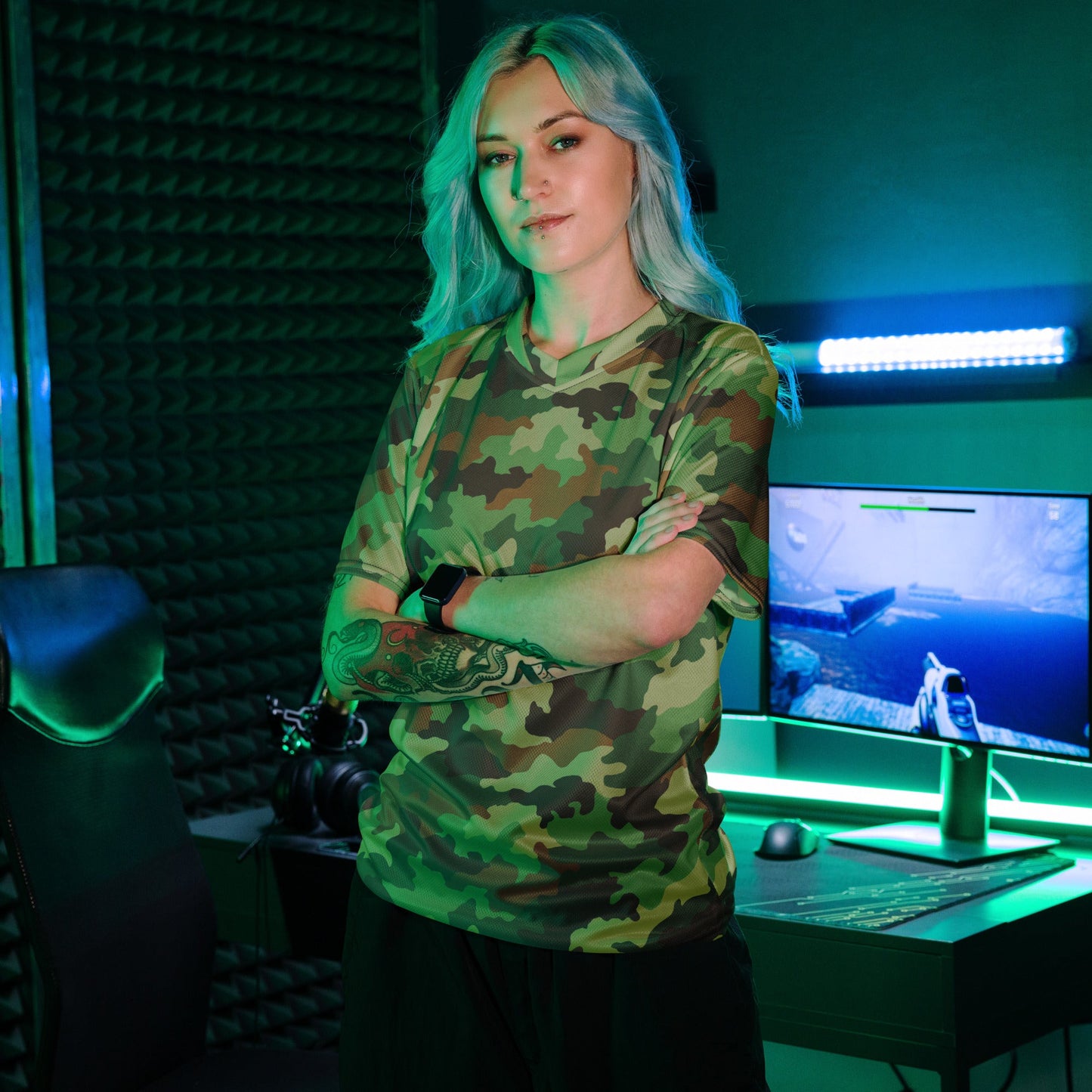 Serbian Oak Leaf Woodland CAMO unisex sports jersey - Sports Jerseys