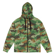 Oak Leaf Serbian Woodland CAMO Unisex Zip Hoodie - 2XS