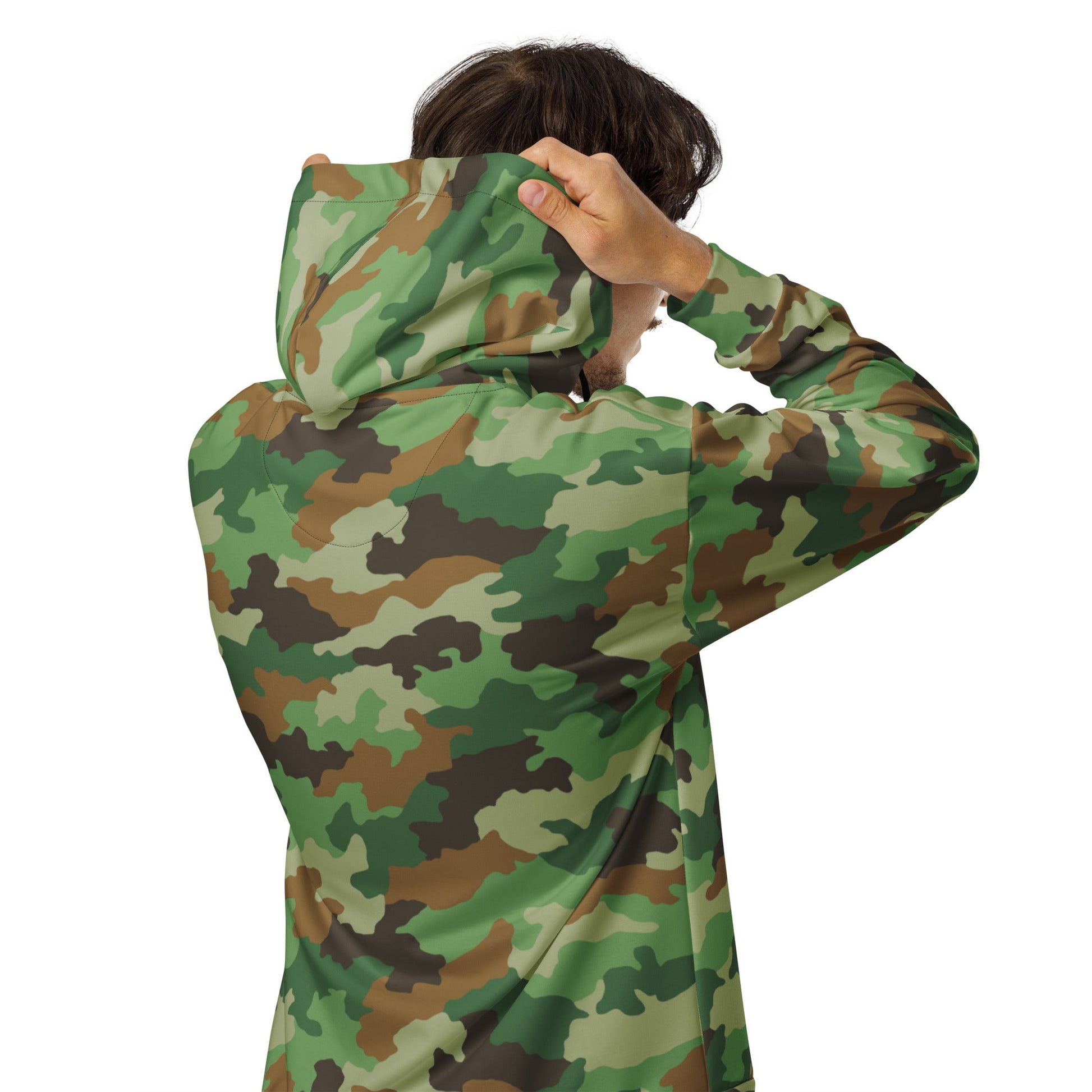 Serbian Oak Leaf Woodland CAMO Unisex zip hoodie - Zip Hoodies