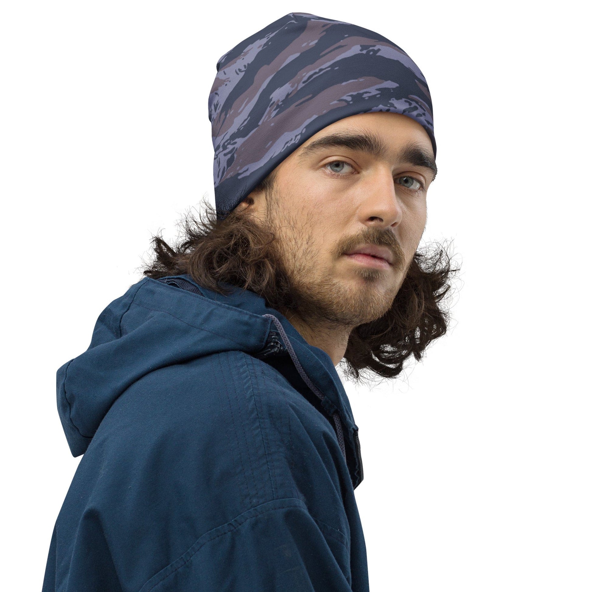 Serbian Tiger Stripe Blue Police CAMO Beanie