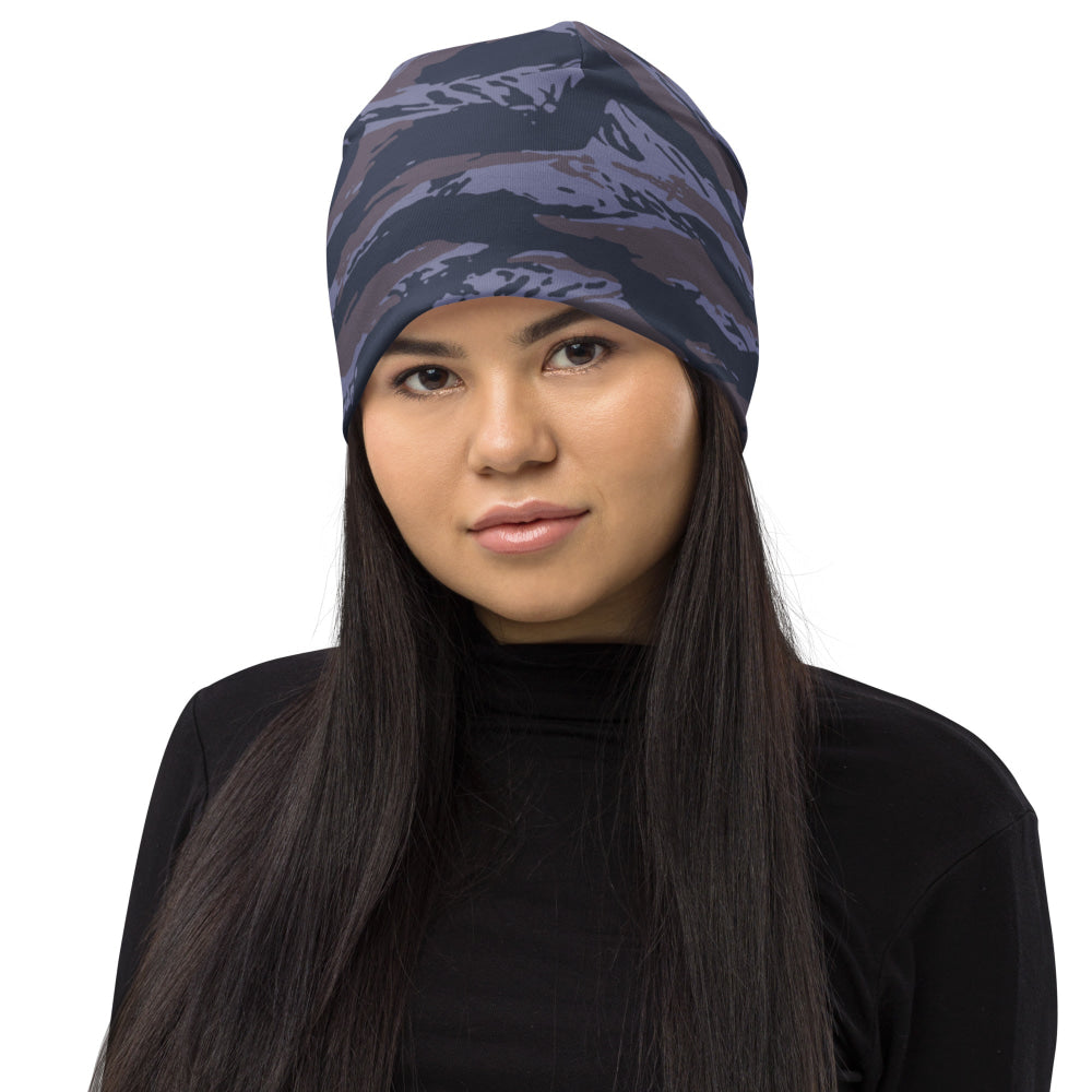 Serbian Tiger Stripe Blue Police CAMO Beanie