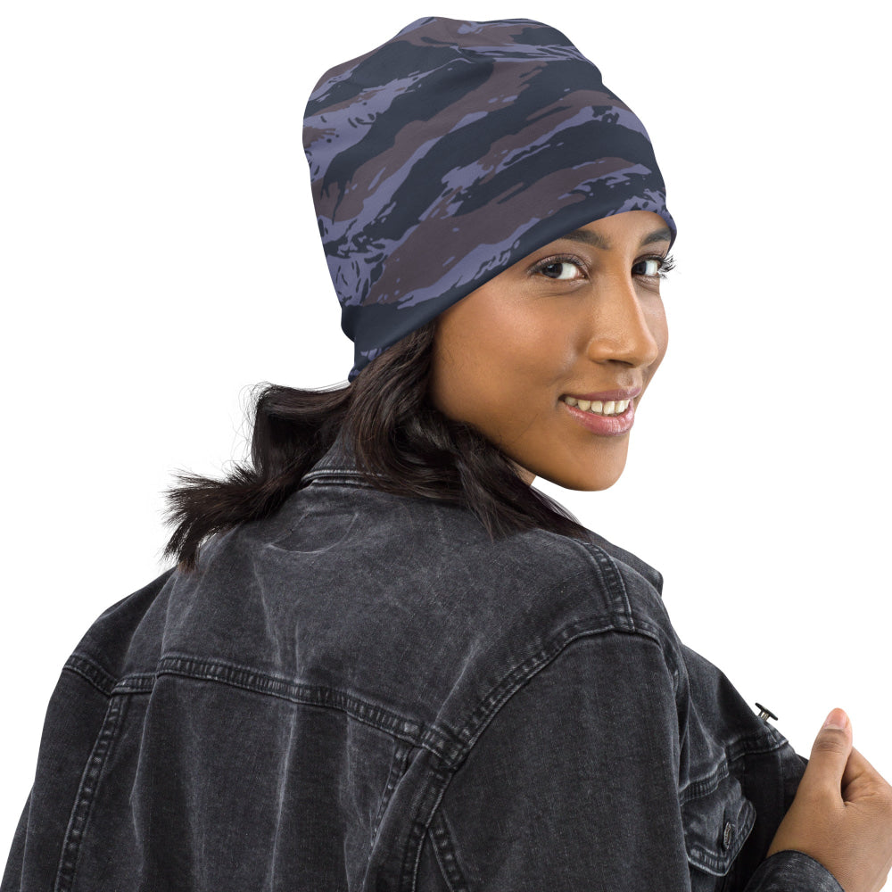 Serbian Tiger Stripe Blue Police CAMO Beanie