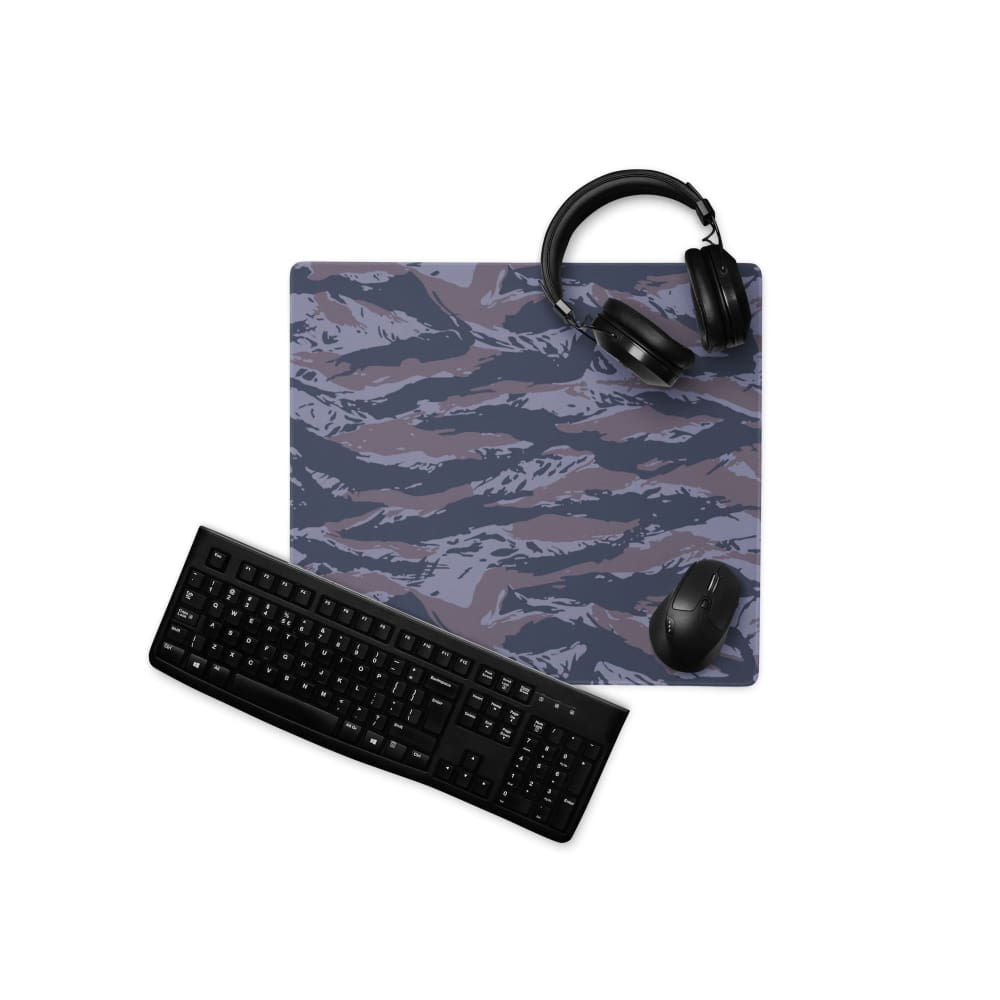 Serbian Tiger Stripe Blue Police CAMO Gaming mouse pad - 18″×16″