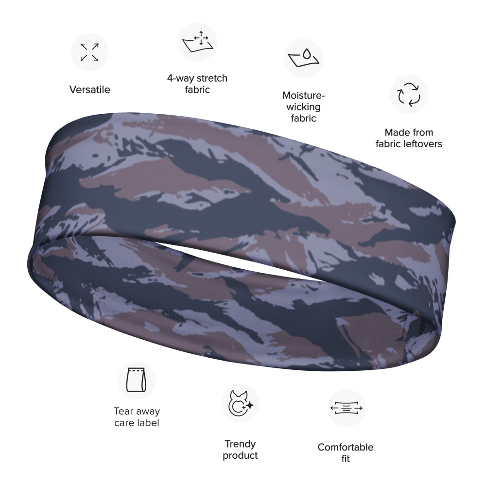 Serbian Tiger Stripe Blue Police CAMO Headband - M