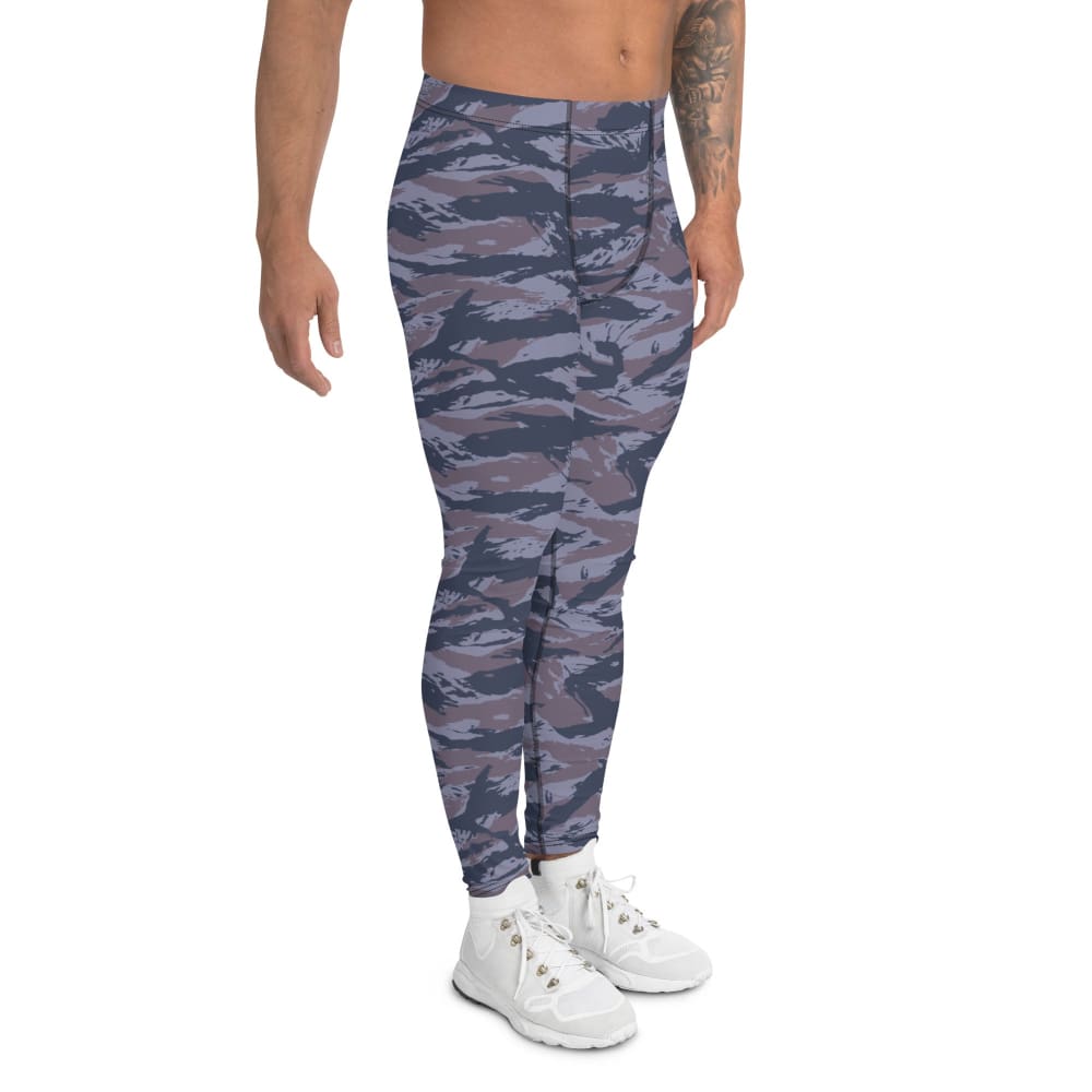 Serbian Tiger Stripe Blue Police CAMO Men’s Leggings