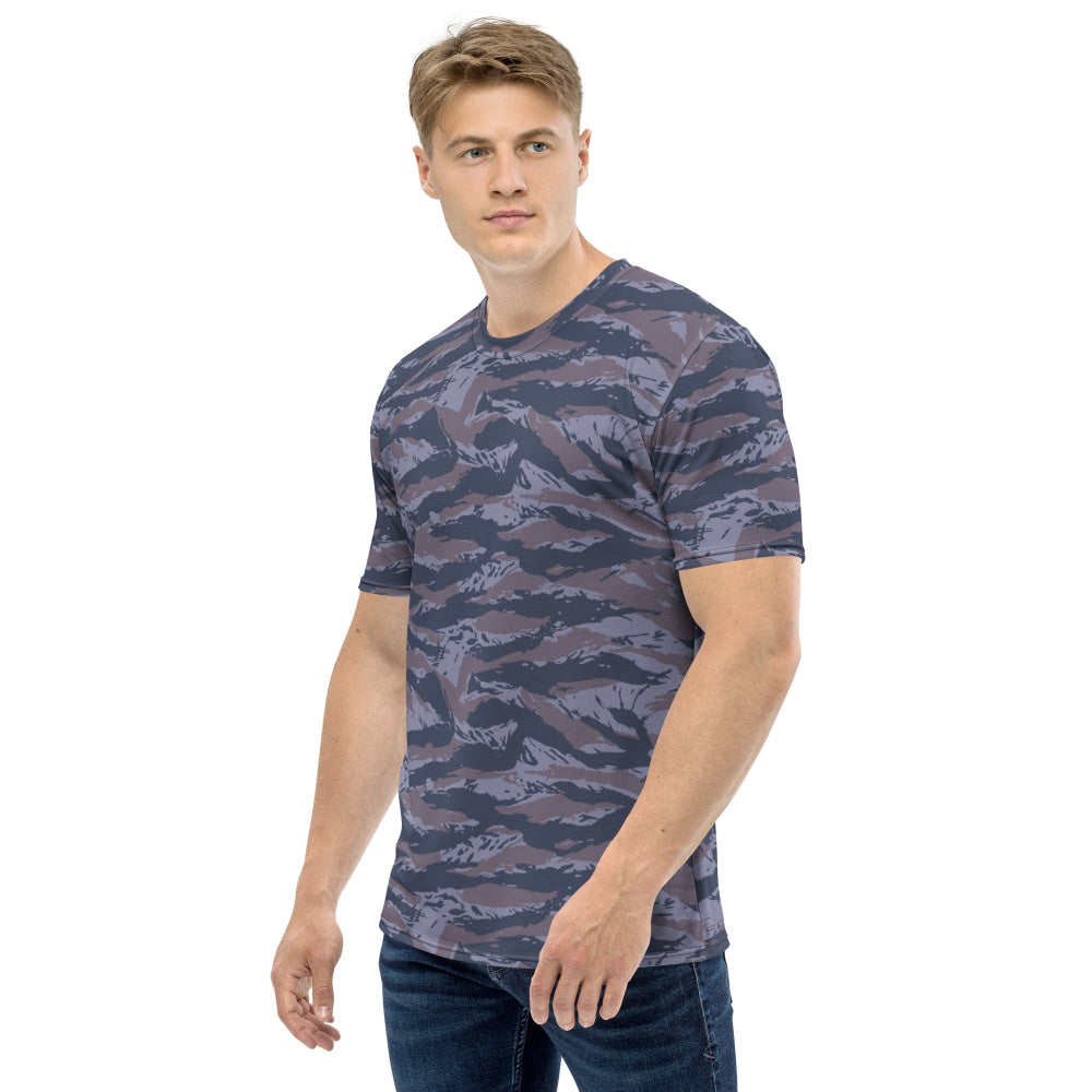 Serbian Tiger Stripe Blue Police CAMO Men’s t-shirt - Mens T-Shirt