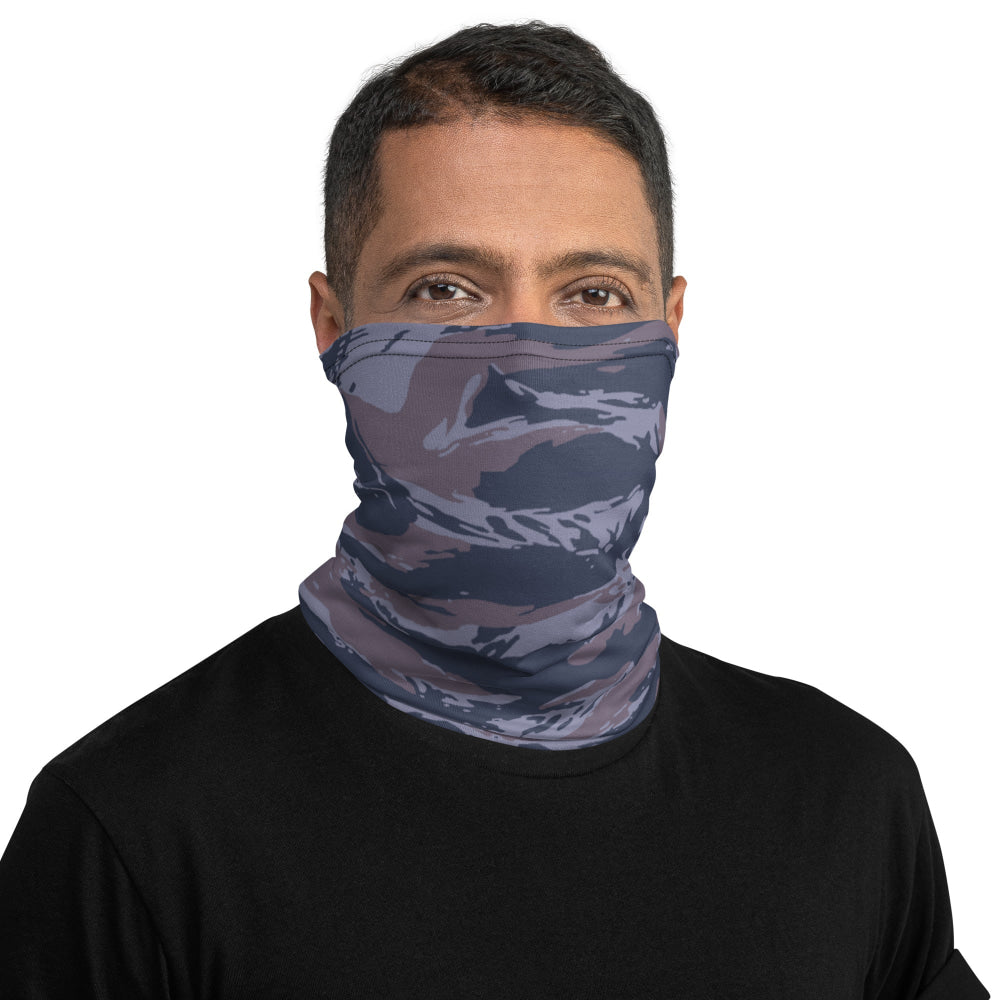 Serbian Tiger Stripe Blue Police CAMO Neck Gaiter