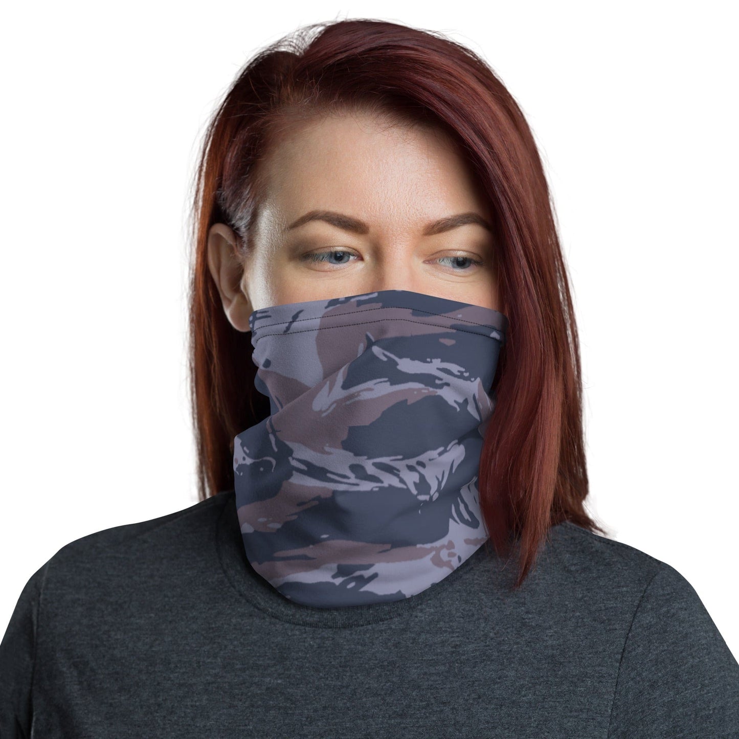 Serbian Tiger Stripe Blue Police CAMO Neck Gaiter