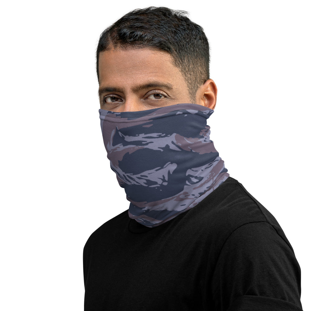 Serbian Tiger Stripe Blue Police CAMO Neck Gaiter