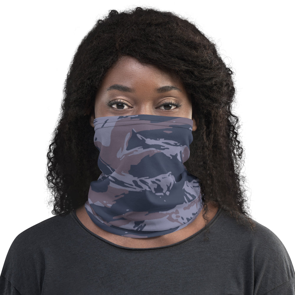 Serbian Tiger Stripe Blue Police CAMO Neck Gaiter