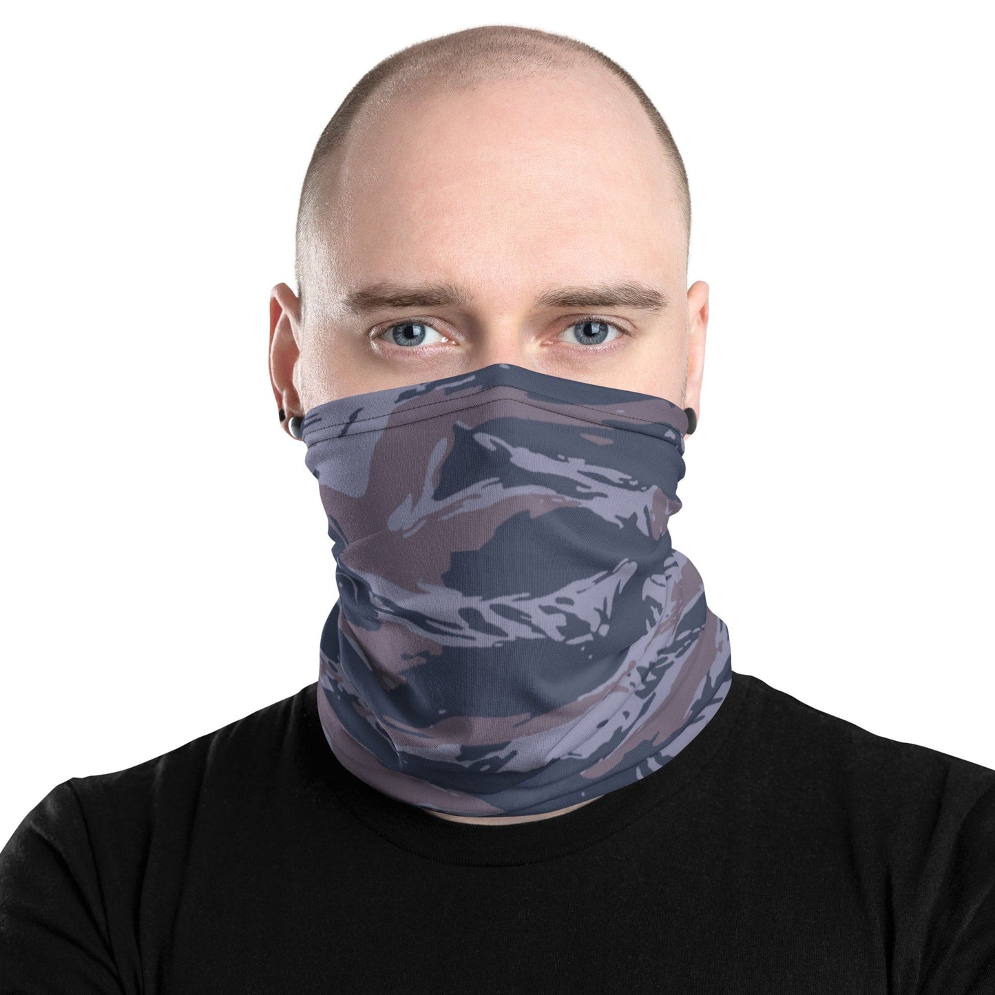 Serbian Tiger Stripe Blue Police CAMO Neck Gaiter