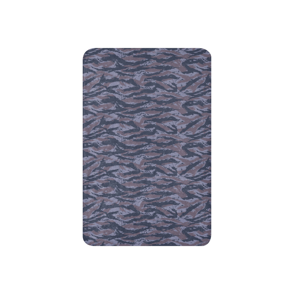 Serbian Tiger Stripe Blue Police CAMO Sherpa blanket - Blanket