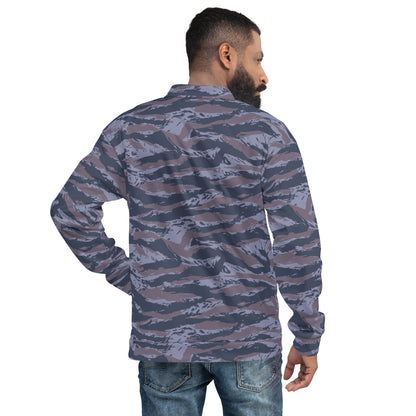 Serbian Tiger Stripe Blue Police CAMO Unisex Bomber Jacket