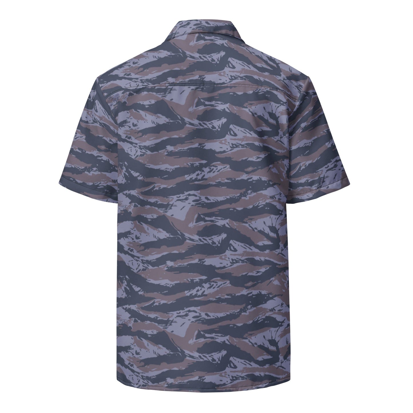 Serbian Tiger Stripe Blue Police CAMO Unisex button shirt - Button Shirt