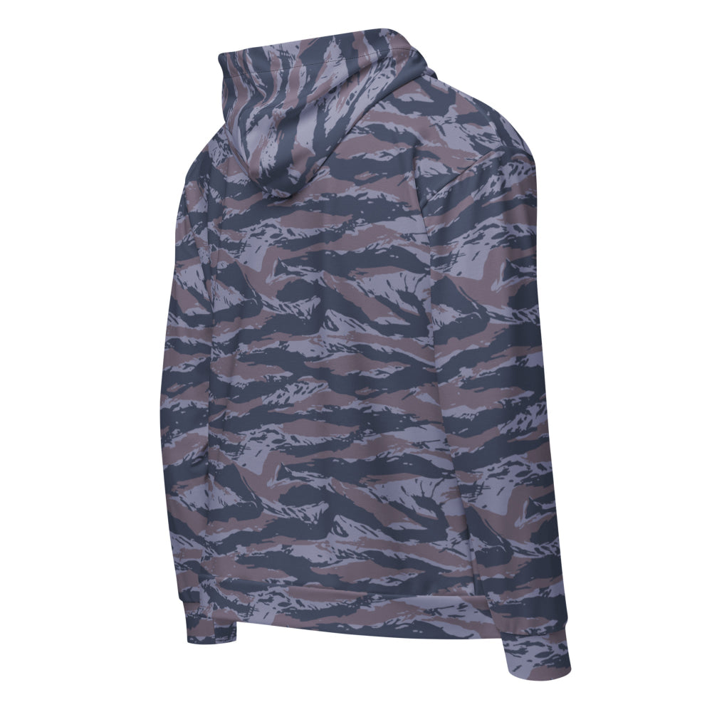 Serbian Tiger Stripe Blue Police CAMO Unisex zip hoodie - Zip Hoodie