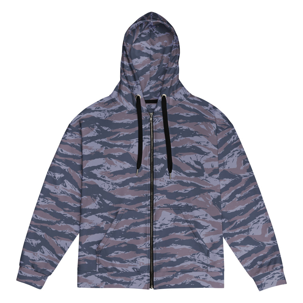 Serbian Tiger Stripe Blue Police CAMO Unisex zip hoodie - Zip Hoodie