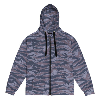 Serbian Tiger Stripe Blue Police CAMO Unisex zip hoodie - Zip Hoodie