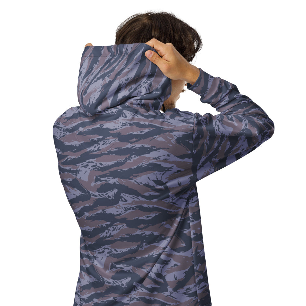 Serbian Tiger Stripe Blue Police CAMO Unisex zip hoodie - Zip Hoodie