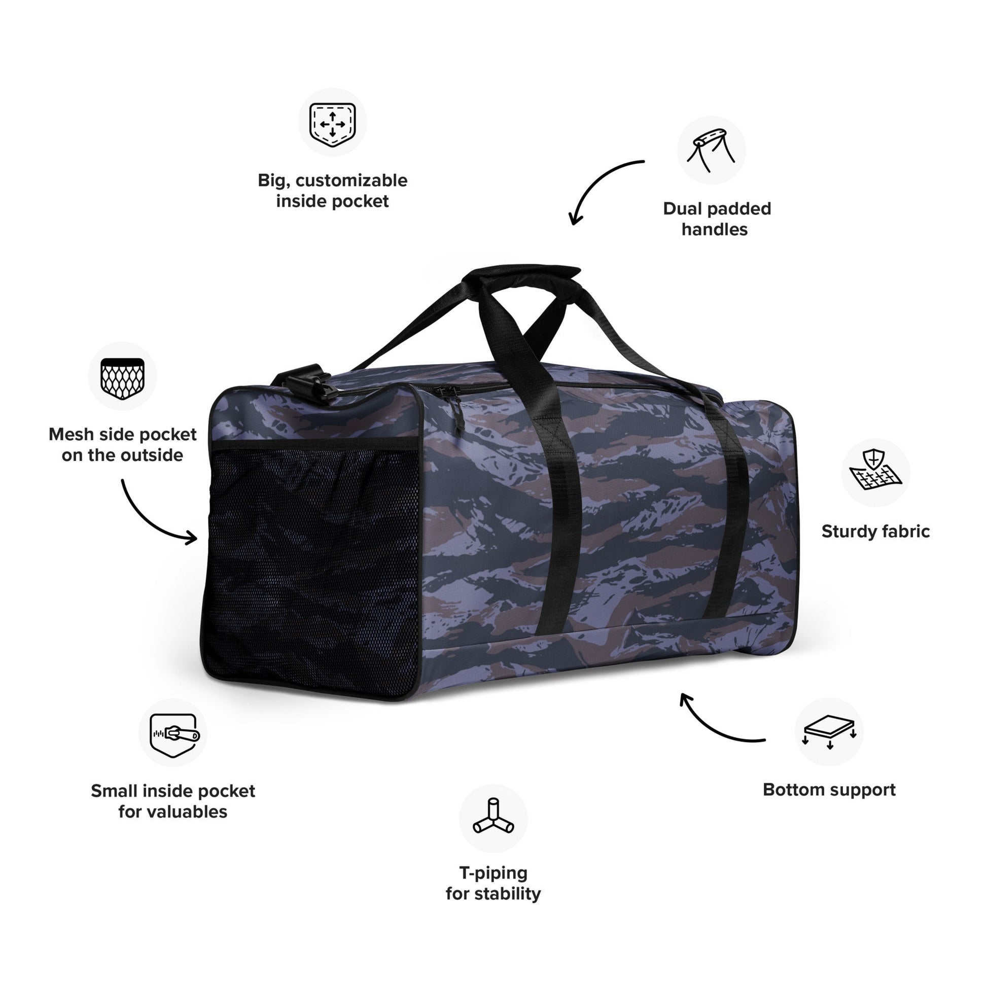 Serbian Tiger Stripe Police CAMO Duffle Bag