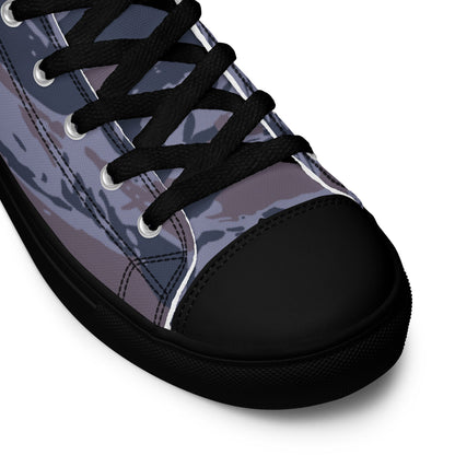 Serbian Tiger Stripe Police CAMO Mens High-Top Canvas Shoes
