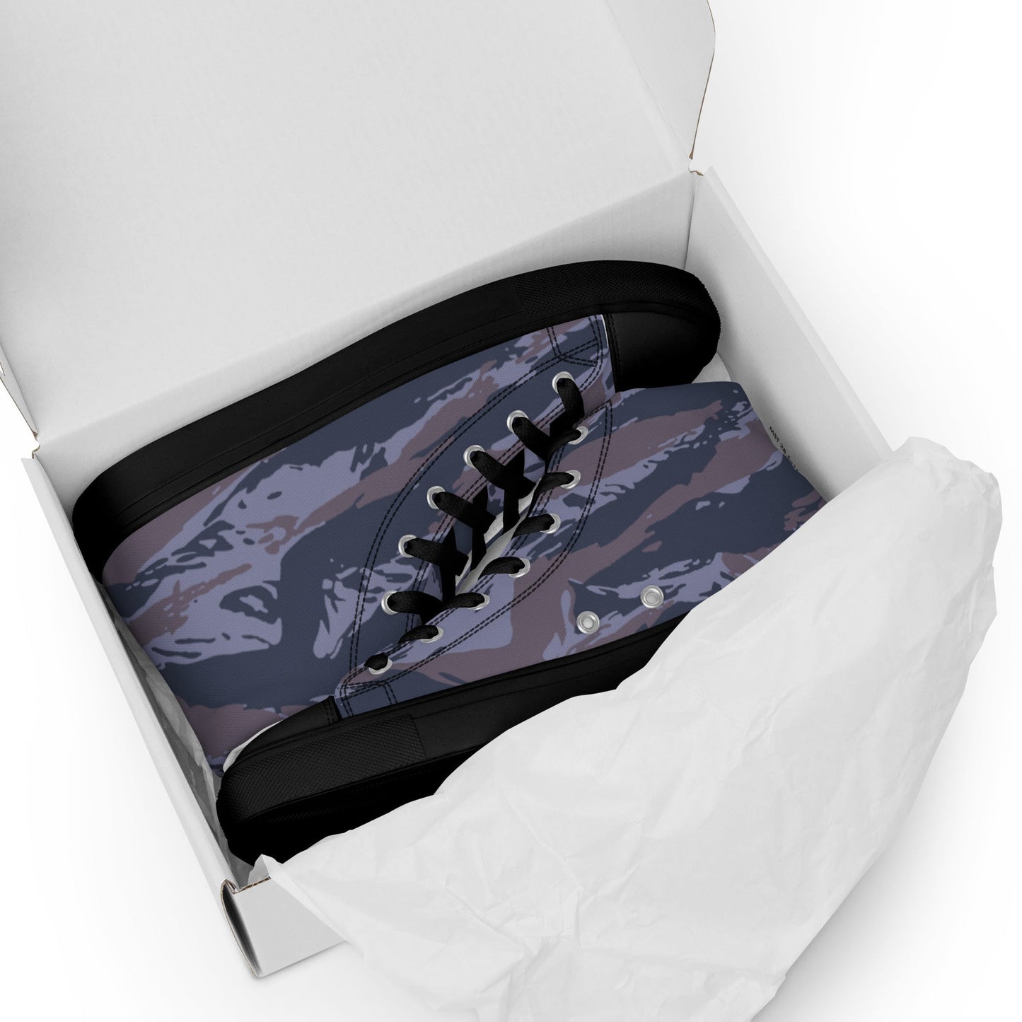 Serbian Tiger Stripe Police CAMO Mens High-Top Canvas Shoes