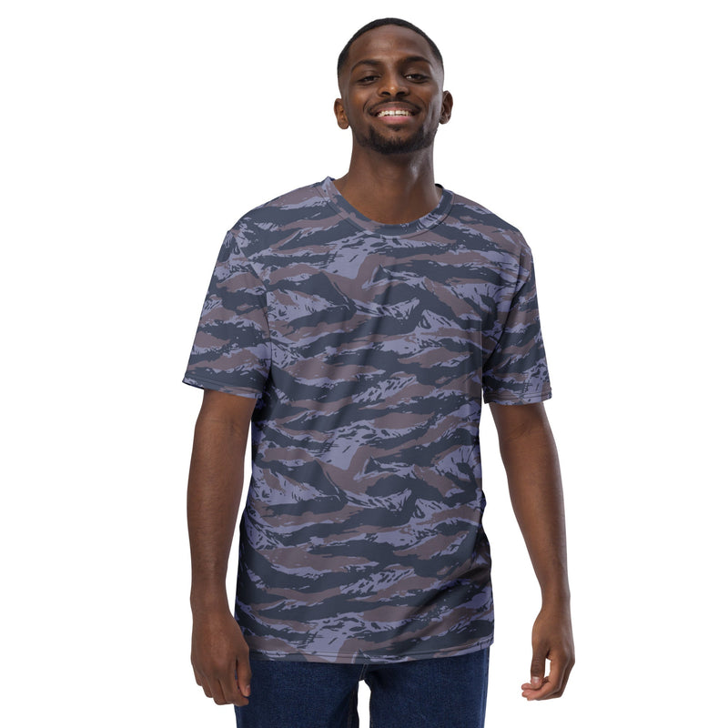 Tiger Stripe Balkan Blue CAMO Mens T-Shirt