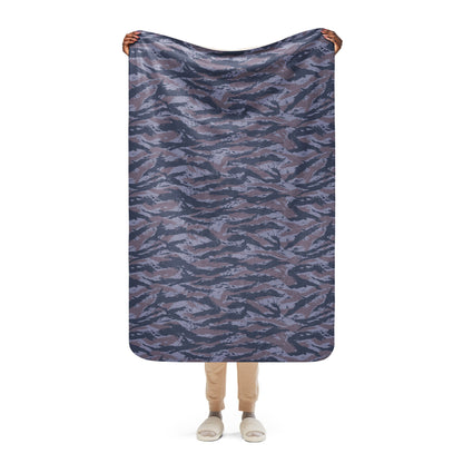 Serbian Tiger Stripe Police CAMO Sherpa blanket - 37″×57″ - Blanket