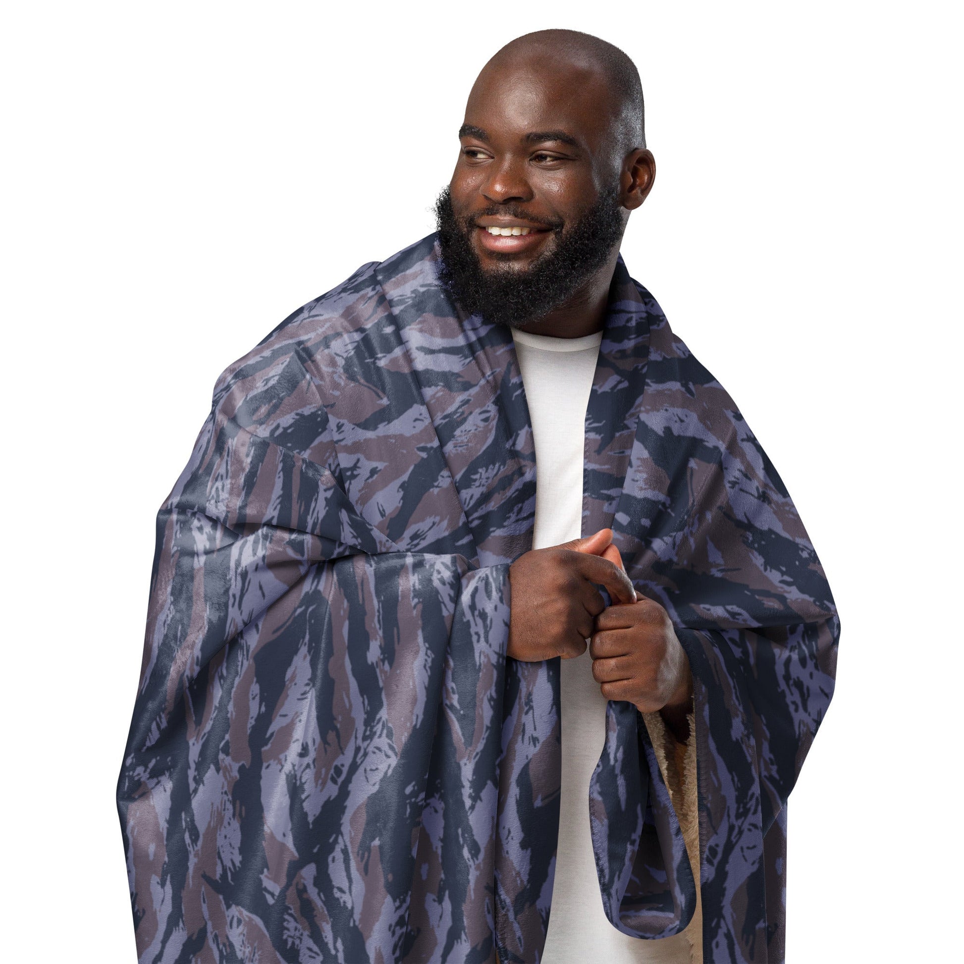 Serbian Tiger Stripe Police CAMO Sherpa blanket - Blanket