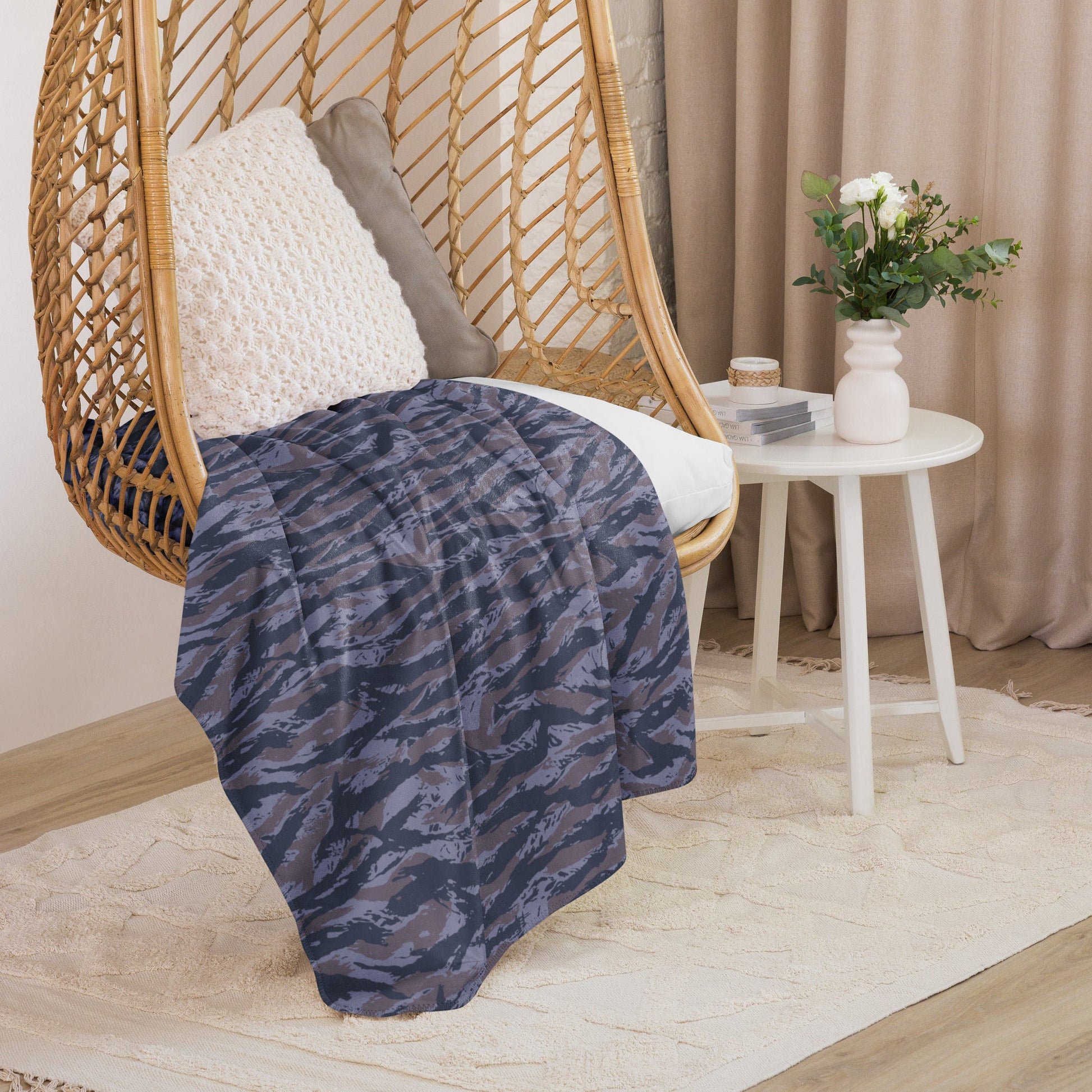 Serbian Tiger Stripe Police CAMO Sherpa blanket - Blanket