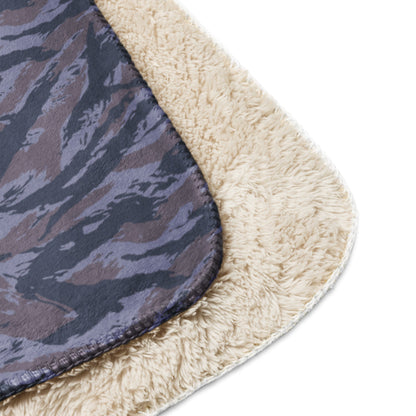 Serbian Tiger Stripe Police CAMO Sherpa blanket - Blanket
