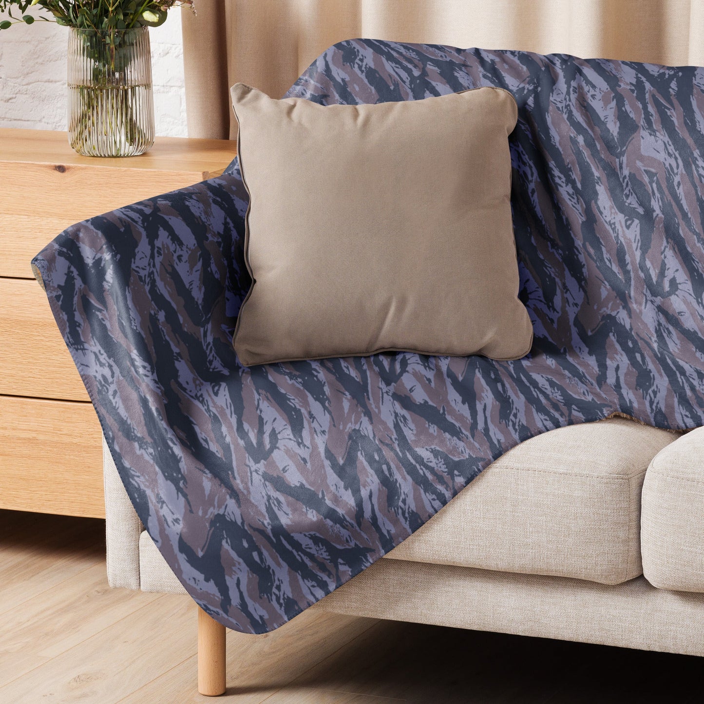 Serbian Tiger Stripe Police CAMO Sherpa blanket - Blanket