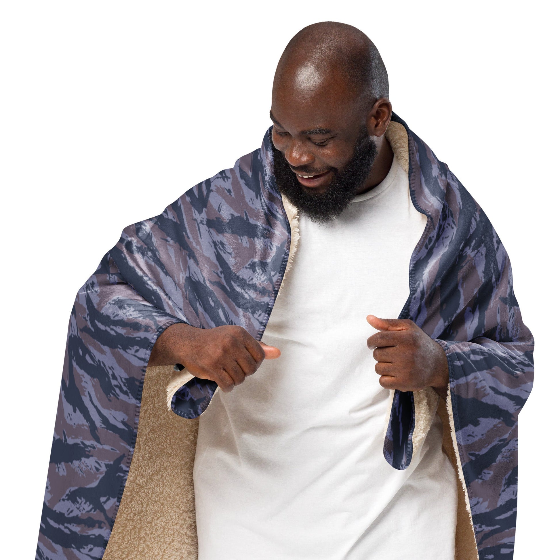 Serbian Tiger Stripe Police CAMO Sherpa blanket - Blanket