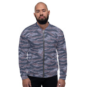 Tiger Stripe Balkan Blue CAMO Unisex Bomber Jacket
