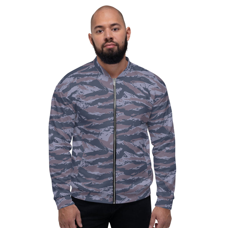 Tiger Stripe Balkan Blue CAMO Unisex Bomber Jacket