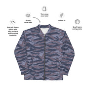 Tiger Stripe Balkan Blue CAMO Unisex Bomber Jacket